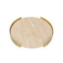 Axya Marble Tray with Metal Frame: Wabi-Sabi Home Decor & Tabletop Display