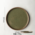Axyaa Ceramic Plate Round Flat Breakfast Dessert Steak Sashimi Molecular Cuisine Tableware