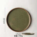 Axyaa Ceramic Plate Round Flat Breakfast Dessert Steak Sashimi Molecular Cuisine Tableware