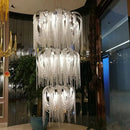 Axyaa Metal Chain Luxury Chandelier | Nordic Design Island Fixture for Living Room & Hotel Lobby