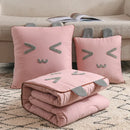 Axyaa Cartoon Pillow Quilt - 2-in-1 Multi-Functional Blanket and Pillow