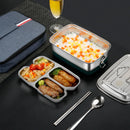 Axyaa Stainless Steel 304 Lunch Box Set - Leak-Proof Bento Box for Adults & Students