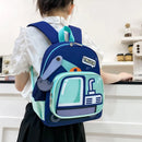 Axyaa Kids Excavator Construction Theme School Backpack with Adjustable Straps