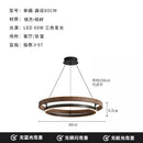 Axyaa Minimalist Wood Chandelier Upper Lower Luminous Retro New Chinese Dining Room Lamp