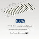 Axyaa Fishbone Line Acrylic LED Ceiling Lamp, Musical Note Theme, Modern Nordic Art