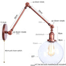 Axyaa Vintage Loft LED Wall Light Fixture Indoor Industrial Glass Lamp