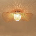 Axyaa Bamboo Weave Ceiling Light - Zen Retro Lighting for Restaurant Study Tatami Room