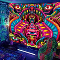 Axyaa Black Light Tapestry UV Reactive Wall Hanging Psychedelic Decor