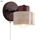 Axyaa Yellow Travertine Modern LED Wall Light Rotation Bedside Lamp