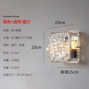 Axyaa Murano Glacier Glass LED Wall Lamp: Retro Mosaic Art Decor for Living Room & Bedroom