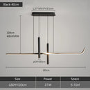 Axyaa Modern LED Dining Chandelier Minimalist Line Spot Lamp Fixture