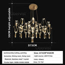 Axyaa Teardrop LED Crystal Chandelier for Luxurious Spaces