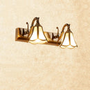 Axyaa Vintage Golden Wall Light with Trumpet Glass Shade