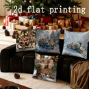Christmas Scenes Pillow Covers by Axyaa - Festive Prints for Sofa, Bedroom, Car