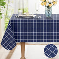Axyaa Buffalo Flannel Backed Tablecloth: Waterproof, Wipeable, Outdoor, Rectangle Table Cover