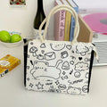 Axyaa Kawaii Cat Insulated Lunch Box Bag for Women Girls, Portable Bento Pouch