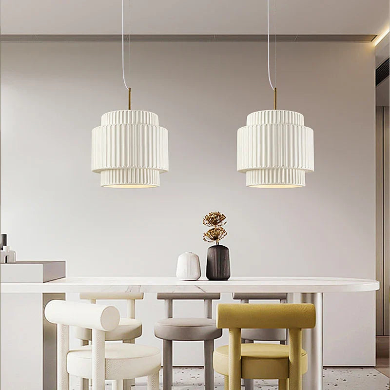 Axyaa Cream Wind LED Chandelier - Nordic Minimalist Wabi Sabi Design