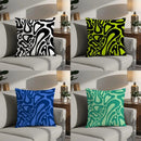 Axyaa Abstract Pattern Print Pillow - Modern Home Cushion Cover