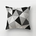 Yellow Black Geometric Cushion Cover - Wave Line Design by Axyaa