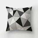 Yellow Black Geometric Cushion Cover - Wave Line Design by Axyaa