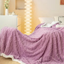Axyaa Flannel Double-sided Blanket for Winter, Soft Polyester, Various Sizes