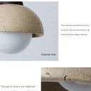 Axyaa Small Stone Chandelier Pendant Lamp for Bedroom, Modern Flower Bud Design