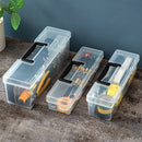 Axyaa Clear Tool Storage Box with Handle: Multifunctional Organizer