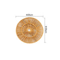 Axyaa Round Rattan Wall Hanging for Rustic Home Decor