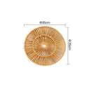Axyaa Round Rattan Wall Hanging for Rustic Home Decor