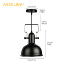 Axyaa Industrial Pendant Light: Retro Iron Hanging Lamp for Home Decor