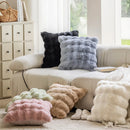 Axyaa Faux Rabbit Fur Pillow Cover for Sofa, Bed, or Chair - Soft, Fluffy, Decorative