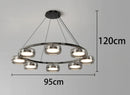 Axyaa Modern Indoor LED Chandelier Ceiling Lamp for Dining Room and Living Room