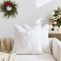 Axyaa Christmas Snowflake Tree Plush Cushion Cover Set