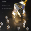 Axyaa Nordic Copper Crystal Chandelier - Luxury LED Pendant Lights