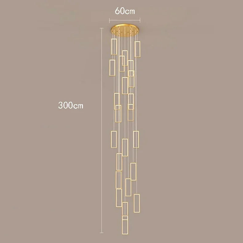 Axyaa Nordic Stair Chandelier Ceiling Light for Living and Dining Room