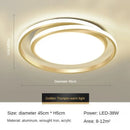 Axyaa Gold Round LED Ceiling Chandelier Remote Control Light for Home Decor