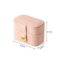 Axyaa Mini Jewelry Box: Portable Travel Organizer for Earrings, Necklaces, Rings