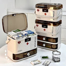 Axyaa Medicine Storage Box: Clear, Lockable Drawer - Large Capacity for First Aid & Medication
