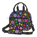 Axyaa Hippie Flower Insulated Lunch Bag with Adjustable Strap