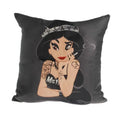 Axyaa Cartoon Girl Hip Hop Cushion Cover for Stylish Home Decor