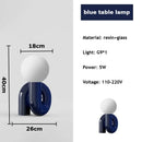 Axyaa Minimalist Glass Geometry LED Table Lamp for Bedroom and Living Room