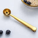 Axyaa Stainless Steel Nordic Coffee Spoon & Clip Set