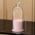 Axyaa Makeup Brush Organizer with Rotating Base and Dust-Proof Lid