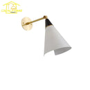 Axyaa Luxury Black/Gold Swing Arm LED Wall Lamp for Kitchen Island and Sofas