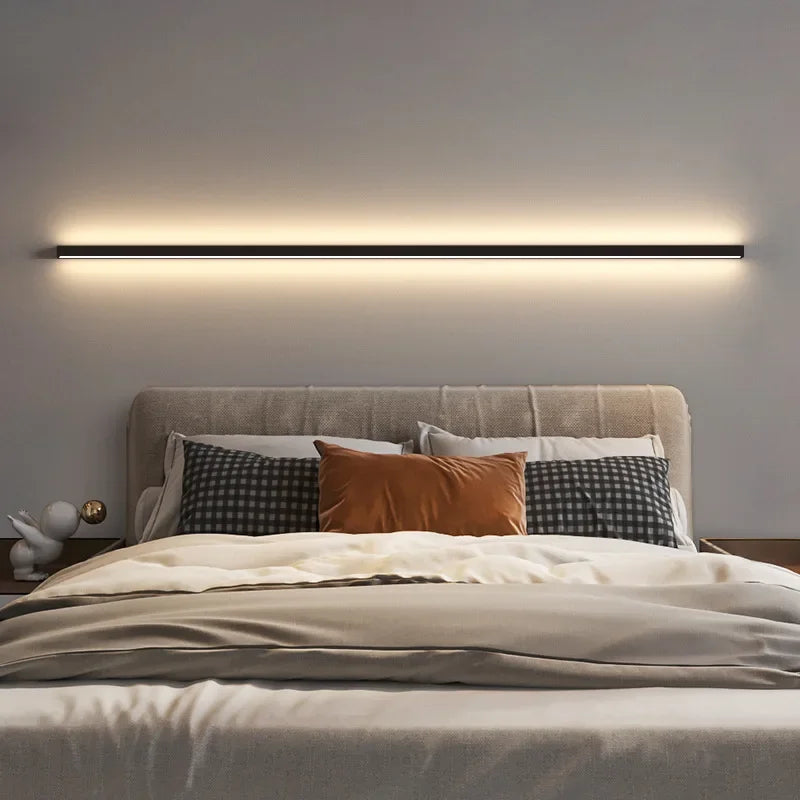 Axyaa Minimalist LED Wall Lamp 120-60cm Modern Line Strips Living Room Bedroom Sconce
