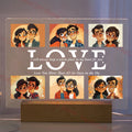 Axyaa Personalized 3D Acrylic Lamp for Mom Dad Love Family Birthday Gift
