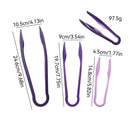 Axyaa Food Tongs Set for Baking and Serving - 3Pcs Plastic Kitchen Clips