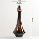 Axyaa Leopard Print Glass Vase with Lid - Home Decor Essential