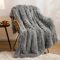 Axyaa Plush Faux Fur Blanket Double-Sided Cozy Warmth for Winter Bedding