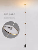 Axyaa Gold Black LED Cone Floor Lamp for Modern Indoor Lighting
